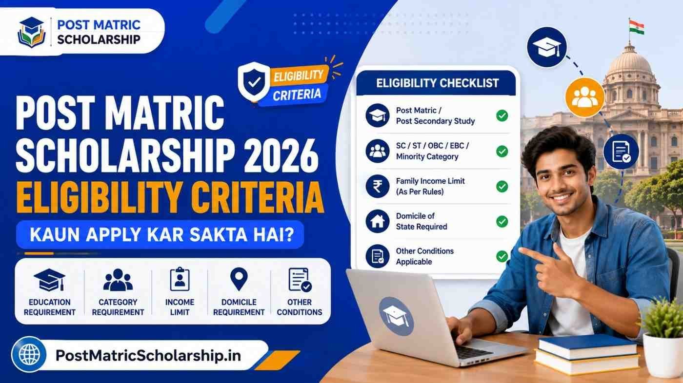 Post Matric Scholarship 2026 Eligibility Criteria – Kaun Apply Kar Sakta Hai?