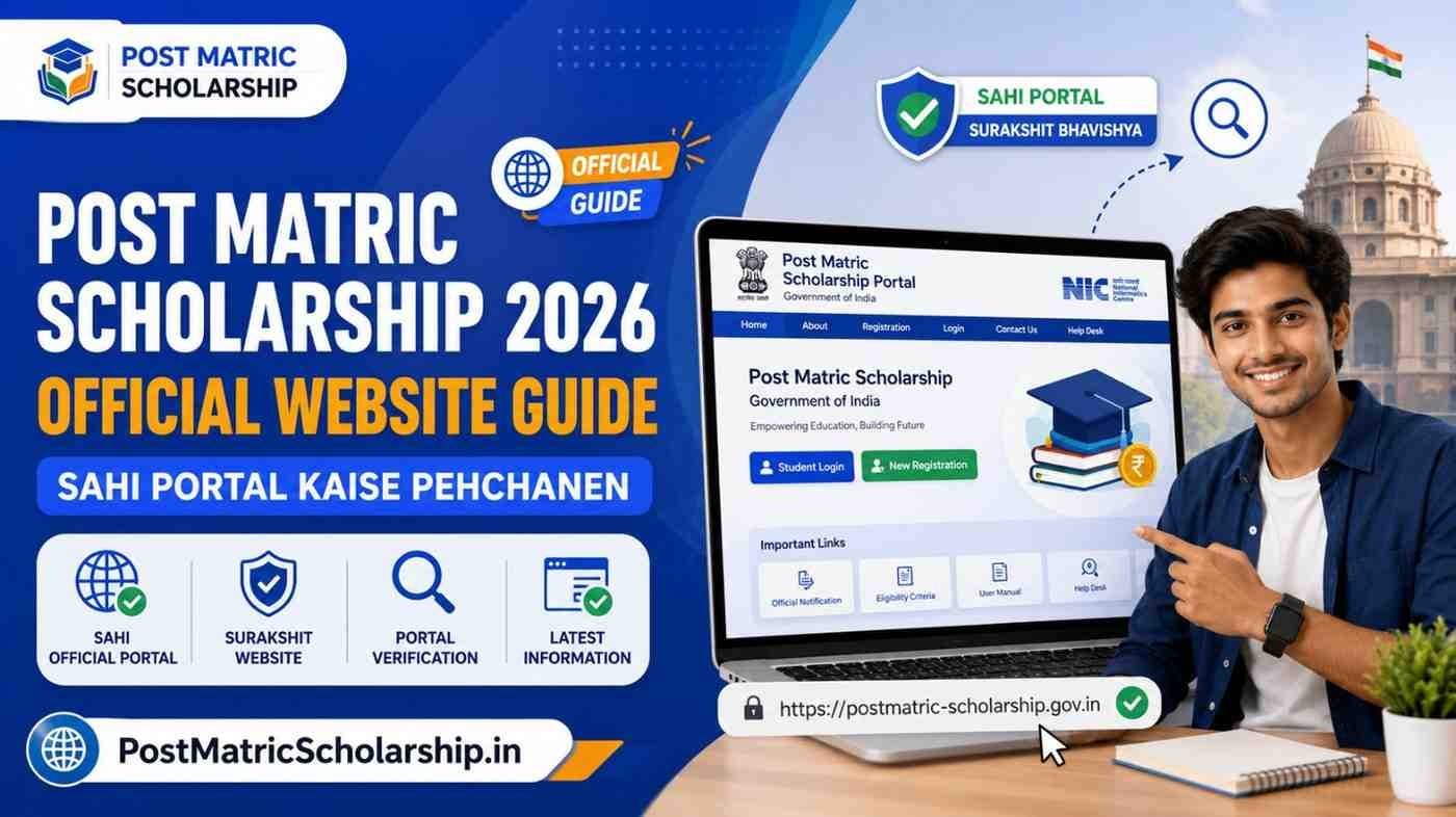 Post Matric Scholarship 2026 Official Website Guide – Sahi Portal Kaise Pehchanen