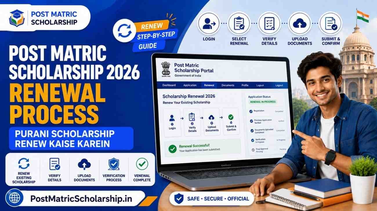 Post Matric Scholarship 2026 Renewal Process – Purani Scholarship Renew Kaise Karein