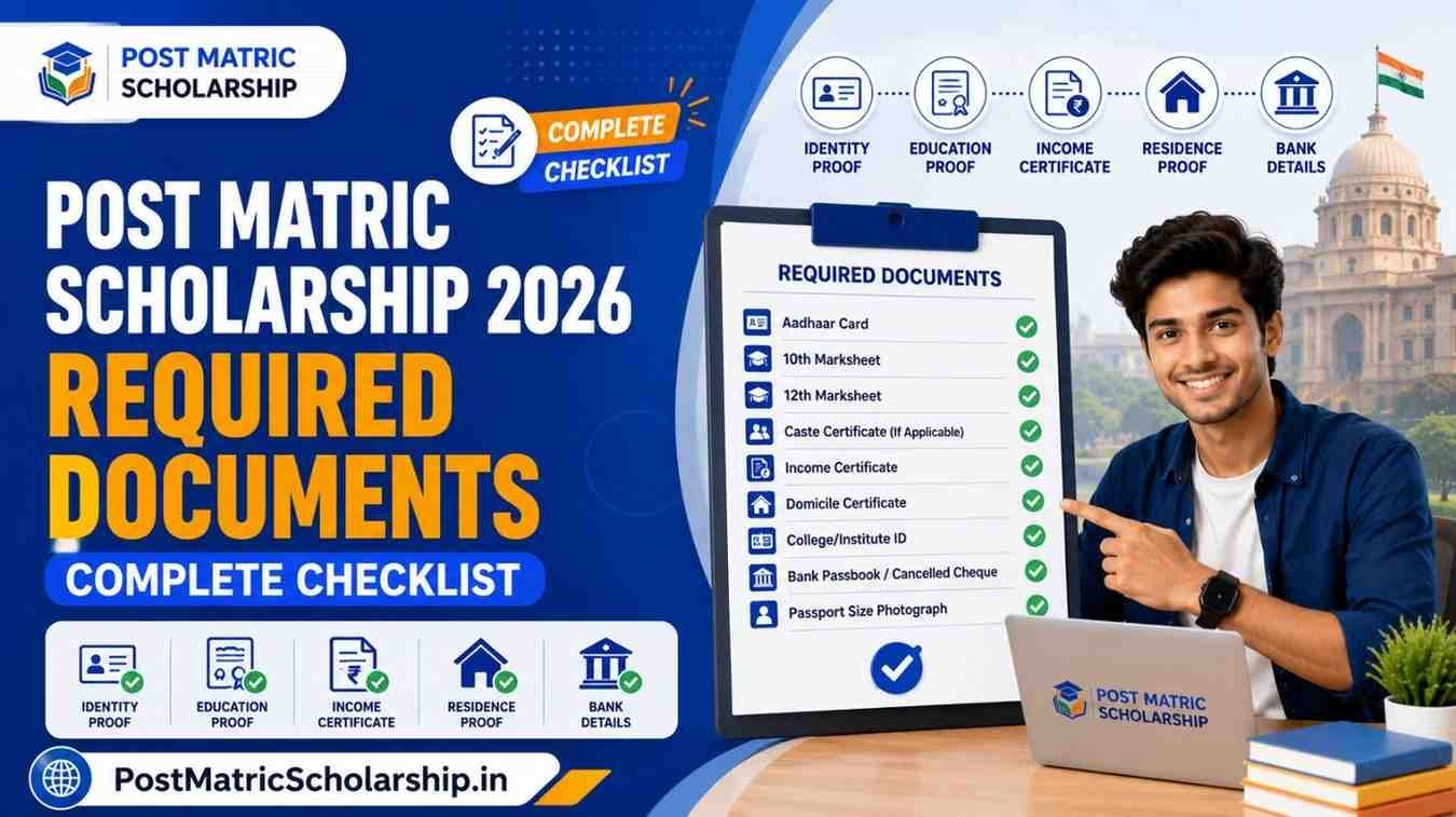 Post Matric Scholarship 2026 Required Documents – Complete Checklist